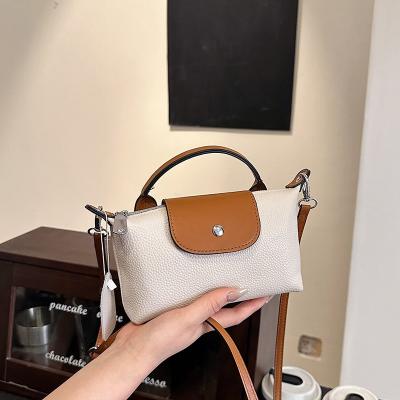 Fashion Flap Lychee Cowhide Dumpling Bag