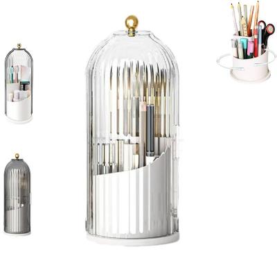 Dustproof, compartmentalized, rotating storage box